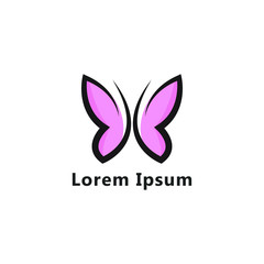 butterfly logo vector illustration. butterfly symbol icon