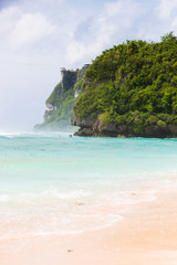 View of Gun beach, with Two Lover's point on the cliff, Guam