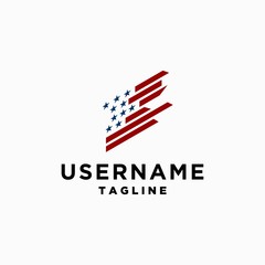 us flag logo design inspiration . usa flag logo design template . american flag logo design inspiration . america icon