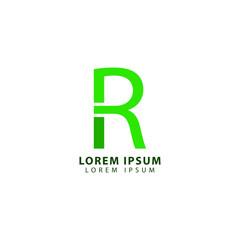 letter R logo design template. letter R background