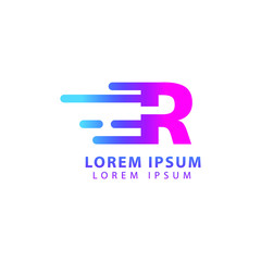 Obraz premium letter R logo design template. letter R background