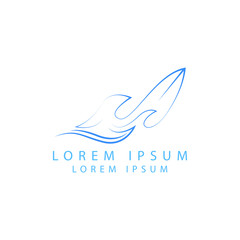 surfing logo design template. surfing logo vector illustration, symbol icon