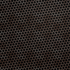 Rhombus wire pattern black metal background