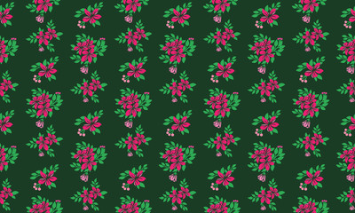Beautiful flower pattern background for valentine, with leaf and floral design.
