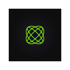 globe logo symbol rounded square design