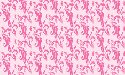 Beautiful flower pattern background for valentine, with leaf and floral design.