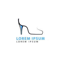 women shoes logo vector illustration. shoes shop logo icon