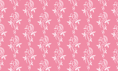 Elegant banner for valentine, with beautiful pink flower background concept.