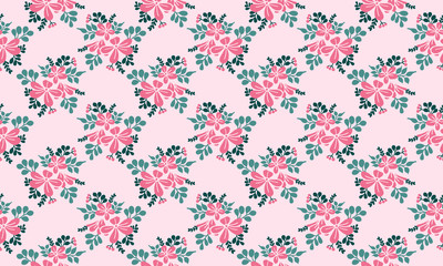 Elegant wallpaper for Valentine, with romantic pink floral pattern background design.