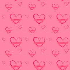 seamless pattern with hearts valentine day