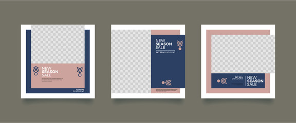 Unique Editable modern Social Media banner Template.Promotional web banner for social media. Elegant sale and discount promo. Fashion and lifestyle blog templates, web banners