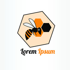 bee logo vector illustration. bee logo icon