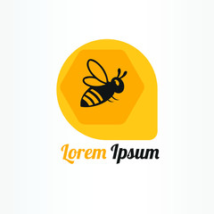 bee logo vector illustration. bee logo icon
