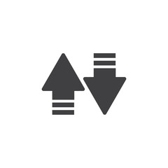 arrow icon vector design with black color