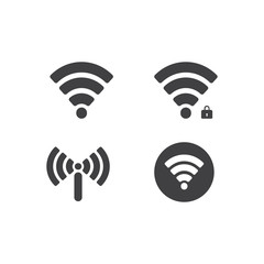wifi icon,Wireless Fidelity icon vector design with black color