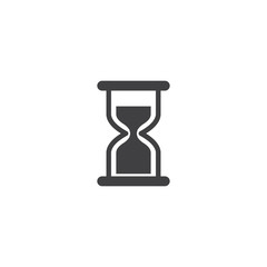 hourglass icon vector design with black color