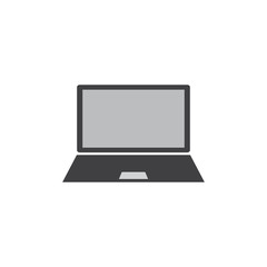 Laptop icon vector design with black color