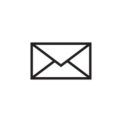 email icon,message envelope icon vector design with black color