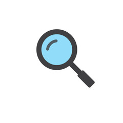 search icon, magnifying glass icon vector design with black color