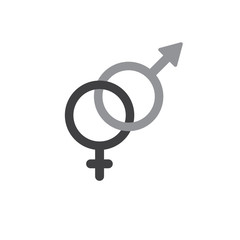 Gender symbol icon vector design with black color