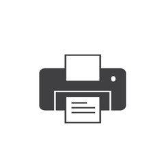 Print icon vector design with black color