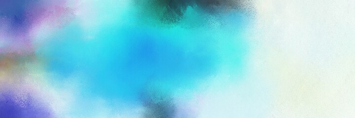 colorful and vibrant decorative horizontal background with powder blue, medium turquoise and lavender color