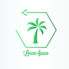 abstract green tree logo vector illustration. nature logo icon