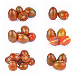  Gallery Tiger tomatoes on white background