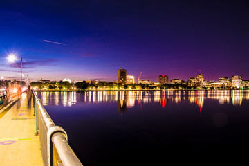 View of the city at night.
Boston ,Massachusetts. 