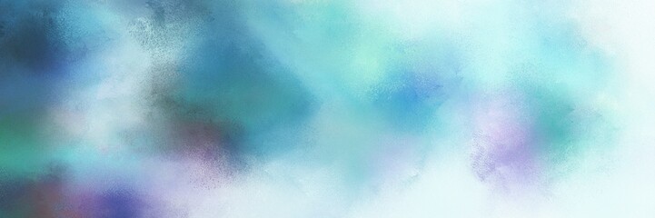 colorful and vibrant old horizontal banner background  with powder blue, light blue and teal blue color