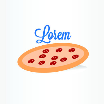 pizza logo vector illustration. pizza cafe logo icon