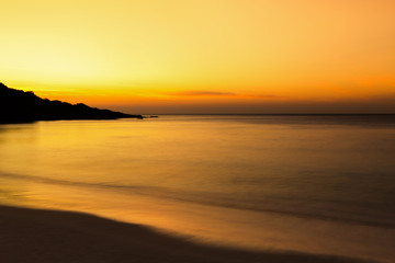 View of the tropical sea beach at sunrise. Samed island thailand