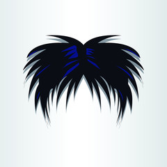 Graphic design hairstyle men Illustration vector On anime or comic style. man hair style logo vector