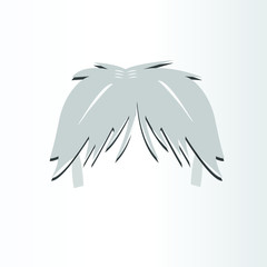 Graphic design hairstyle men Illustration vector On anime or comic style. man hair style logo vector