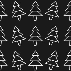 Obraz premium seamles pattern of pine tree. modern elegant wallpaper