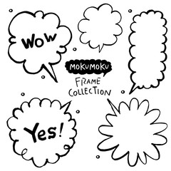 黒い罫の元気なふきだし