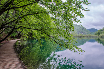 Lake view, Plitvice Lakes National Park, Plitvice, Croatia