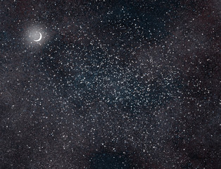 Night sky with stars as background