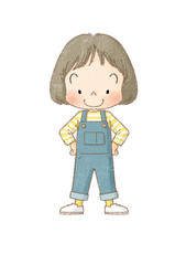 女の子　全身正面　