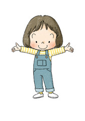 女の子　全身正面　