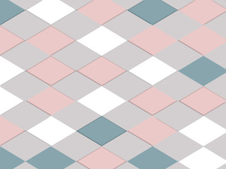 立方体　キュービック　菱形　四角形　模様　柄　抽象的