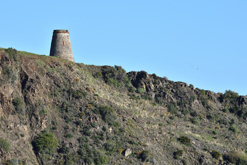 Fototapeta na wymiar Devil's Tower in the Granada town of Almuñecar