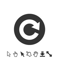 arrow clockwise icon vector illustration symbol for website and graphic design
