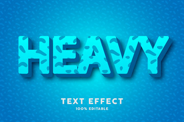 3d fresh cyan blue with abstract pattern style text effect