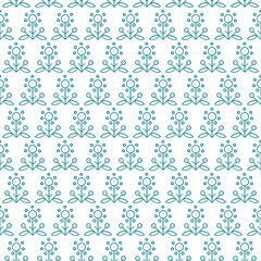Seamless vector floral pattern with abstract flowers. - 319367399