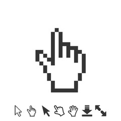 Obraz premium cursor hand icon vector illustration symbol for website and graphic design