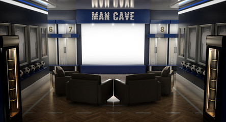 Soccer Man Cave Interior
