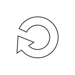 clockwise rotation refresh icon vector illustration symbol for website and graphic design