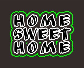 typography lettering vector home sweet home