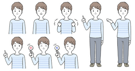 私服男性のポーズ集